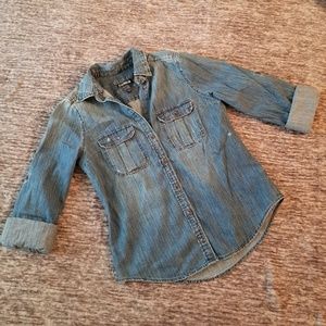 Express Button Up Chambray Top Sz. XS